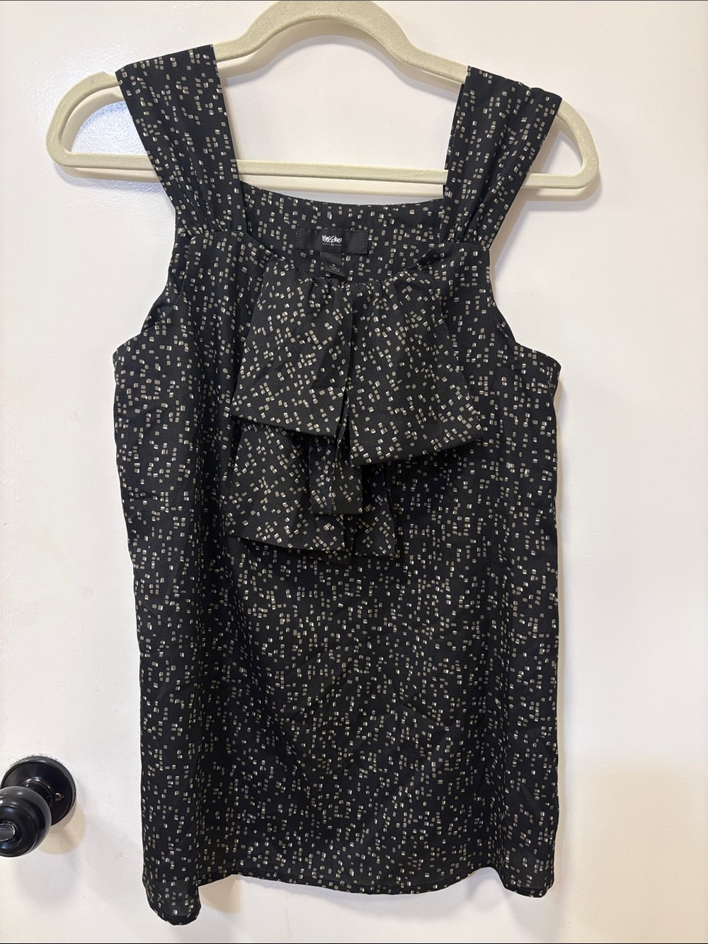 Printed Sleeveless Ruffle-Front Camisole